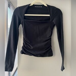 Abercrombie & Fitch Elegant Black Long Sleeve Top
